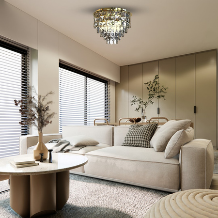 Plafon LED Lampa Sufitowa Natynkowa LUXURIA 9xE14 Milagro