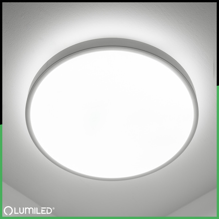 Plafon LED Lampa Sufitowa Natynkowa 24W 4000K CELIS Okrągły IP44 Biały Ring ALS LUMILED