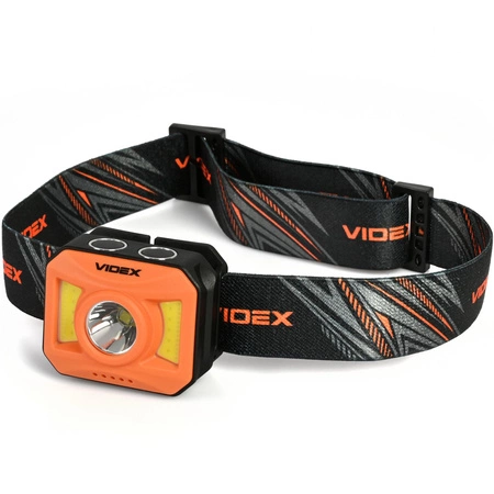 Latarka Czołowa Akumulatorowa LED 5W 400lm 8 Trybów Pracy USB-C  Wodoszczelna IP65 Videx