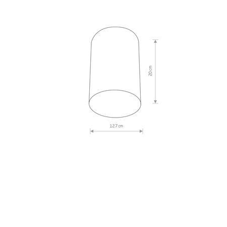 Oprawa Natynkowa Sufitowa E27 SPOT TUBA Czarna POINT PLEXI L 6530 Nowodvorski
