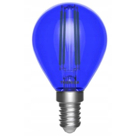 Żarówka LED E14 G45 4,5W Filament Niebieska TOSHIBA