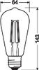 Żarówka LED E27 6W = 60W 806lm Ściemnialna SMART+ WiFi Filament Edison Ledvance