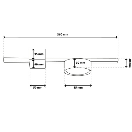 Lampa Sufitowa OVILO Oprawa Halogenowa LED GX53 Spot Kinkiet Reflektor Ścienna LUMILED