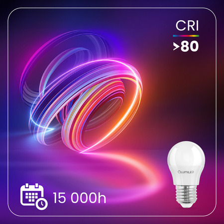 6x Żarówka LED E27 Kulka P45 10W = 75W 1100lm 6500K Zimna 180° LUMILED