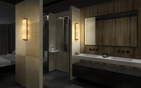 Kinkiet Ścienny Łazienkowy Lampa Oprawa E14 Czarny IP44 Bathroom Osram