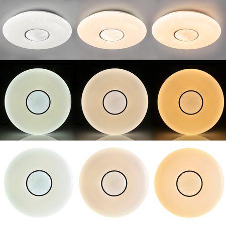 Plafon LED Oprawa lampa Sufitowa LYRA 36W 3060lm 51cm GOLDLUX (Polux) + pilot 3000K-6500K