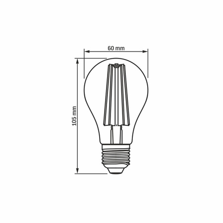 Żarówka LED E27 A60 10W = 82W 1200lm 4000K Neutralna 360° FILAMENT Videx