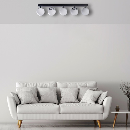 Lampa Sufitowa SFERA Czarna Chrom 5xE14 Milagro