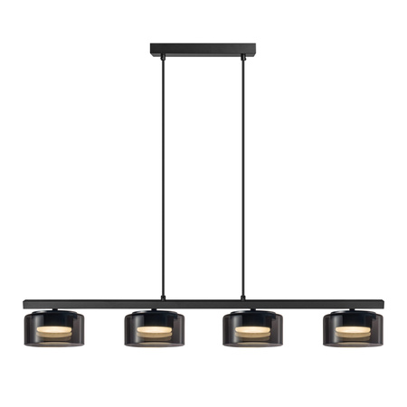Lampa Sufitowa Wisząca Zwis 4x GX53 Czarna Ofelia Sanico Goldlux