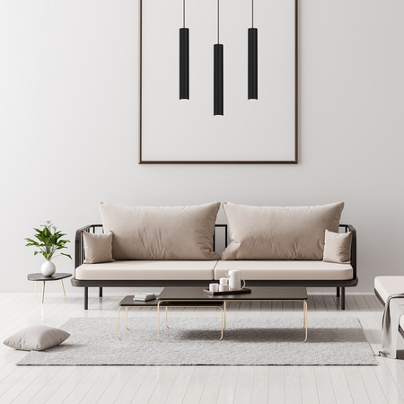 Lampa Wisząca Sufitowa HUDSON Czarna 3xGU10 Listwa Milagro