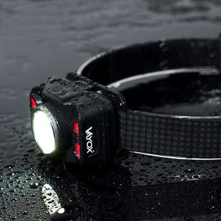 Latarka Czołowa LED Akumulatorowa z czujnikiem ruchu XTE 5W + COB 10W VA0025 VAYOX