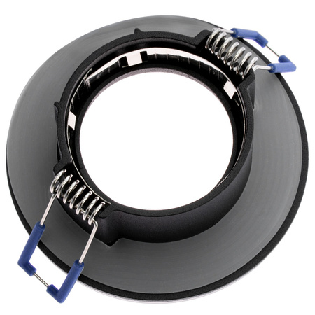 Oprawa HALOGENOWA AQUA Podtynkowa Stała Okrągła Czarna GU10 IP44