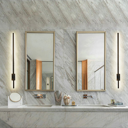 Kinkiet LED LUNA lampa sufitowa ścienna CZARNA Metal 90cm styl nowoczesny IP54