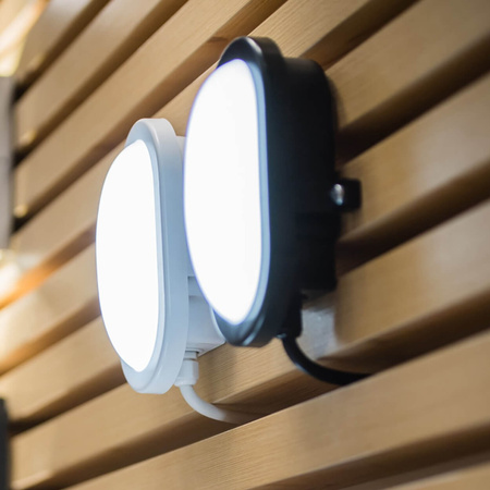 Lampa LED Przemysłowa Zewnętrzna Kinkiet Elewacyjny 6W 420lm 4000K IP54 Biały Z Modułem Awaryjnym Bulkhead Ledvance