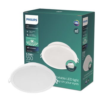 Panel LED Oprawa Podtynkowa Wpuszczana MESON 5.5W 4000K 9cm Okrągła Downlight PHILIPS