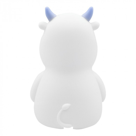 Lampka Nocna Dziecięca LED 1.2W 3000K Ciepła + Wielokolorowa RGB USB Akumulatorowa 1200mAh Niebieska KRÓWKA RÓŻOWA MARY'S