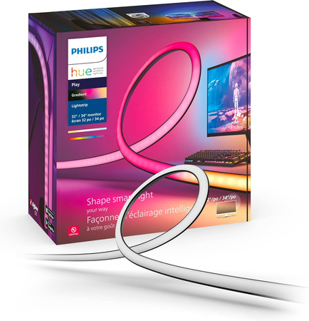 Taśma LED Pasek Podświetlenie do Monitora 32" 34" 19W 1000lm IP20 White and Color Ambiance RGB + TW Inteligentna SMART Zigbee Bluetooth Gradient PC Strip Philips HUE