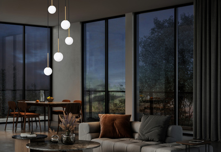 Lampa Sufitowa Wisząca 5x G9 Czarny Biały Klasyczna KARO 10303 Nowodvorski