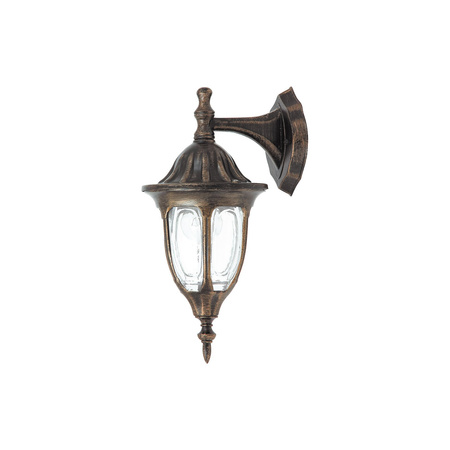 Lampa Ogrodowa Zewnętrzna Kinkiet Elewacyjny LED E27 IP43 Złoty Klasyczny Milano Rabalux