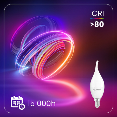 Żarówka LED E14 Świeczka BA35 5W = 40W 470lm 4000K Neutralna 180° LUMILED