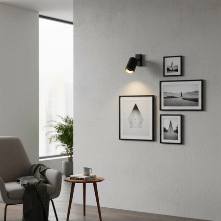 Kinkiet Reflektor Oprawa Ścienno-Sufitowa LED 1 x GU10 MARIBEL Czarny GOLDLUX (Polux)