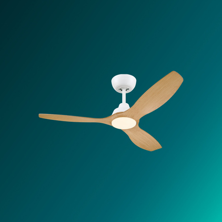 Wentylator Sufitowy 32W Lampa Sufitowa LED 24W 2650lm 3000/4300/6500K CCT Biała Brązowa + Pilot Olas Philips