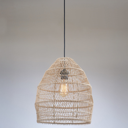 Lampa Sufitowa Wisząca Zwis E27 Beżowy Czarna Sakura Sanico Goldlux