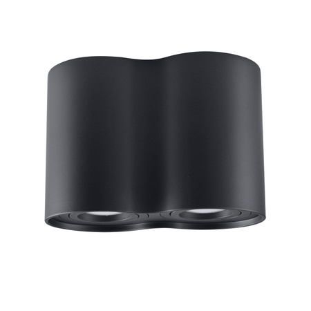 Oprawa sufitowa natynkowa Hadar R2 2xGU10 ruchoma okrągła czarna