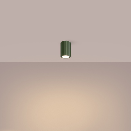 Lampa Sufitowa Reflektor Tuba Spot 1x GU10 Oliwkowa Karbon Deep Space SL.1606 Sollux