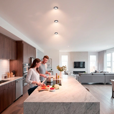 Oprawa Halogenowa Podtynkowa Lampa Sufitowa Szklana Okrągła Ruchoma GU10 ARIAN LUMILED