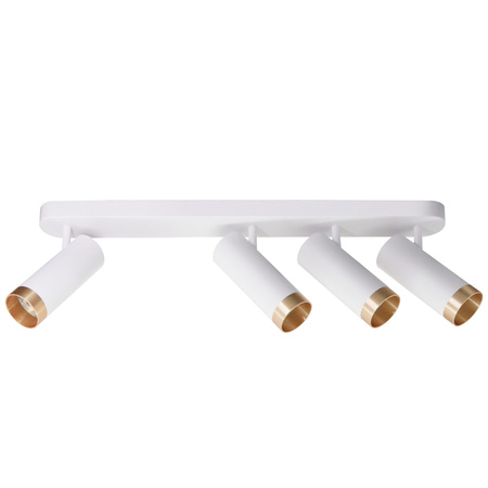 Oprawa Ścienno-Sufitowa Reflektor Punktowy 4x GU10 Biała Złota FADO Sanico Goldlux