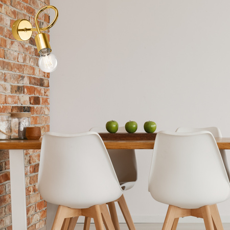 Lampa Ścienna Kinkiet CAMILLA E27 Złoty Loftowy KM-1.79 Lamkur