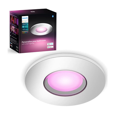 Oprawa Podtynkowa Wpuszczana Łazienkowa LED Xamento 4.2W IP44 CCT RGB Okrągła PHILIPS HUE Bluetooth