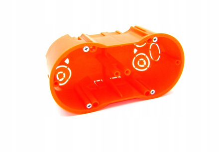 Puszka Instalacyjna Podtynkowa Podwójna Głęboka Elektryczna 2x60 z Wkrętami PAWBOL