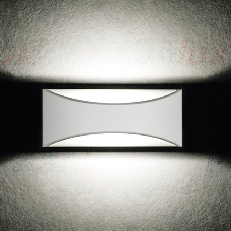 Oprawa Zewnętrzna KINKIET Elewacyjny LED BISO Biały 8W 375lm 840 Neutralna IP54 Kanlux