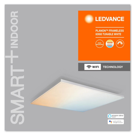 Panel LED Natynkowy Bezramkowy Oprawa Oświetleniowa 40W 3400lm CCT Ściemnialna 60x60cm SMART+ WiFi Planon Frameless Ledvance