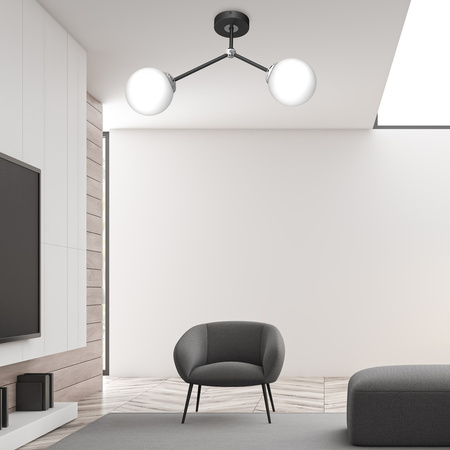 Lampa Sufitowa JOY Czarna 2xE14 Milagro