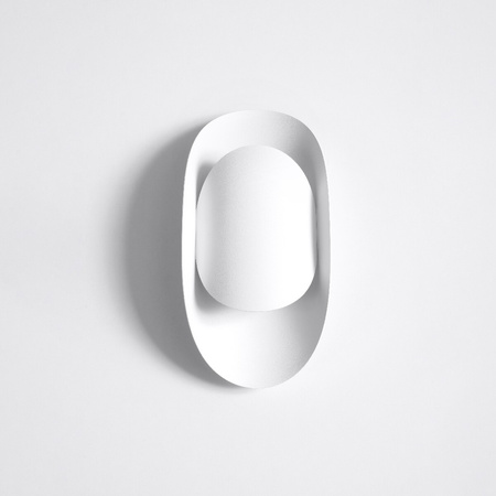 Lampa Ścienna Kinkiet G9 Owalna Biała Nowoczesna Tear Sollux