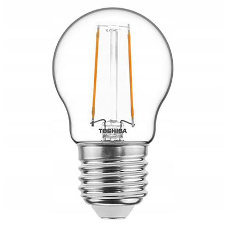 Żarówka LED E27 G45 2,5W = 25W 250lm 2700K Ciepła Filament TOSHIBA
