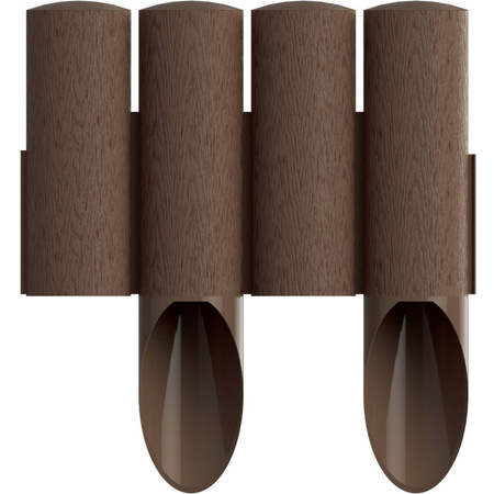 Palisada Ogrodowa Płotek Border Obrzeże Trawnikowe 4 STANDARD Brązowa 2,3m Mocne Mrozoodporne CELLFAST