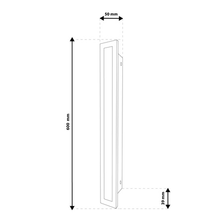 Lampa Ogrodowa LED Natynkowa OLIO Kinkiet Elewacyjny Ścienny 18W 4000K 60cm IP65 LUMILED