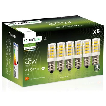 Zestaw 6x Żarówka LED LODÓWKA T25 E14 5W = 40W 470lm 4000K Neutralna 320° LUMILED