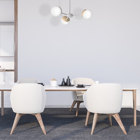 Lampa Sufitowa Żyrandol SFERA Drewniana 3xE14 Milagro