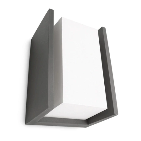 Kinkiet Ogrodowy Lampa Elewacyjna Zewnętrzna E27 IP44 Antracyt Bridge Philips