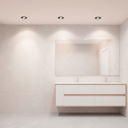 Oprawa HALOGENOWA Podtynkowa Ruchoma Okrągła AURELI Czarna Blacha MR16 GU10