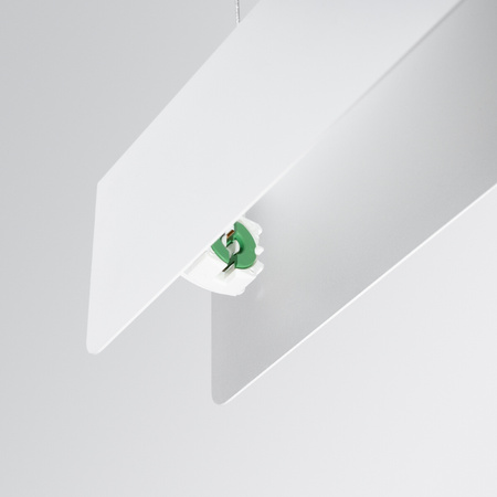 Lampa Sufitowa Wisząca Zwis G13 Żyrandol Geometryczna Biała Nowoczesna Spark Sollux