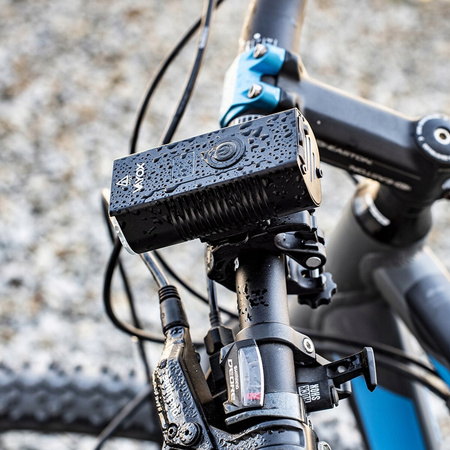 Latarka Lampka Przednia Rowerowa LED USB-C Uchwyt 6 Trybów 1020lm IP65 Funkcja Powerbank VAYOX