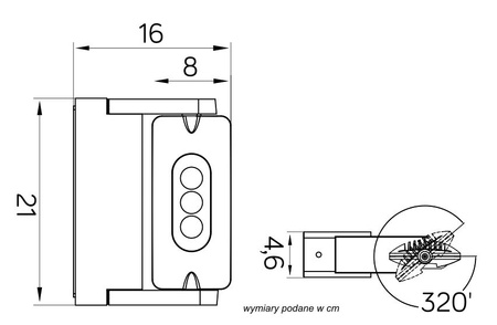 Lampa Ogrodowa Zewnętrzna Elewacyjna KINKIET LED RADIUS 6144S-1 9W 605lm 4100K Neutralna Su-Ma