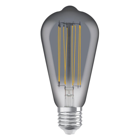 Żarówka LED Dekoracyjna ST64 Edison E27 11W = 42W 500lm 1800K Ciepła 320° Dymiona Filament Ściemnialna Vintage 1906 Osram