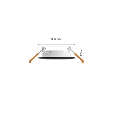 Panel LED Oprawa Podtynkowa Wpuszczana 8.3W 1000lm IP44 White and Color Ambiance RGB + TW Czarna Inteligentna SMART Zigbee Bluetooth Slim Downlights Philips HUE